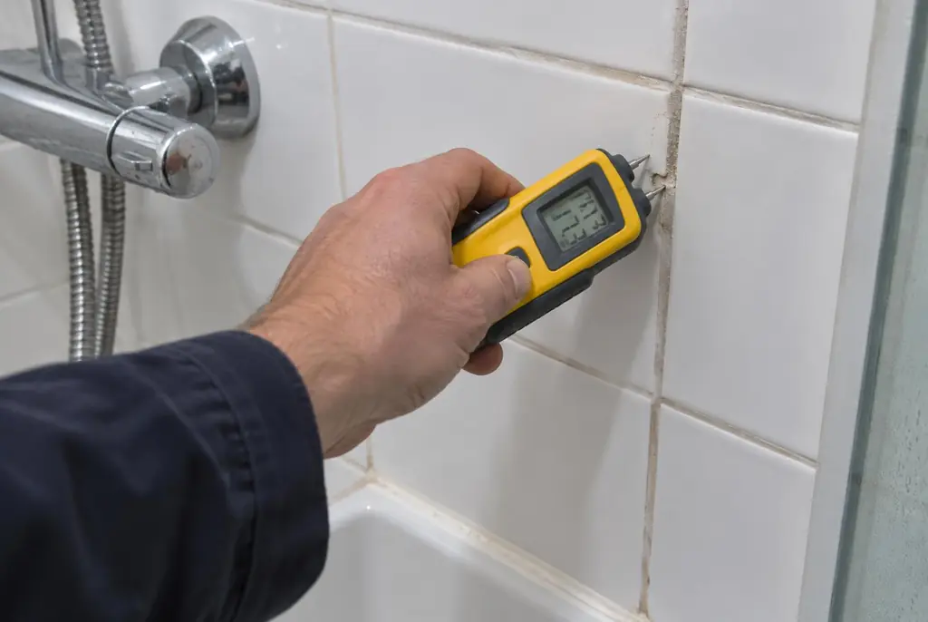 Lekdetectie Oosterhout – vochtmeter op badkamertegels bij de douche